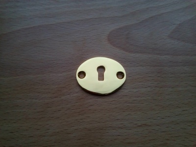 Large Oval Box Escutcheon - gold finish